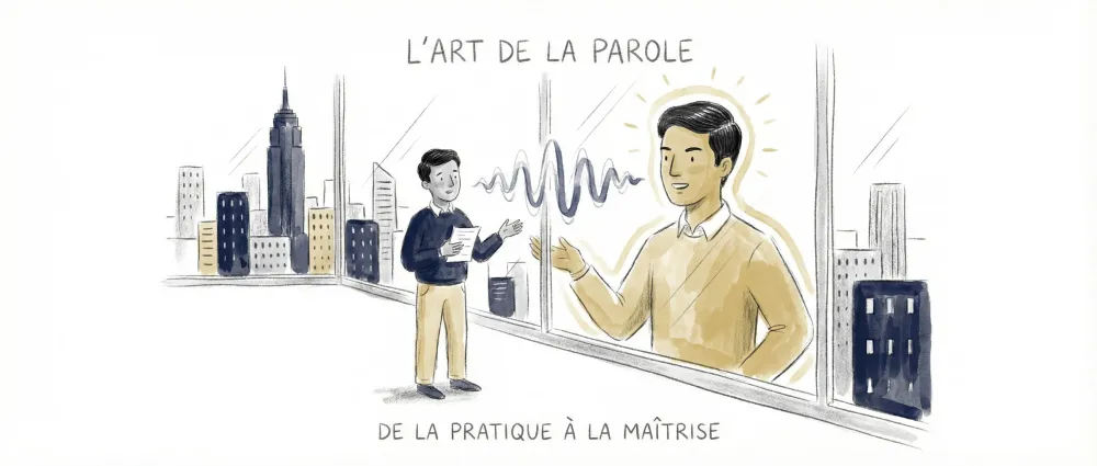 Illustration détaillée formation communication prise de parole