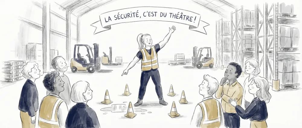 Illustration détaillée formation leadership santé sécurité