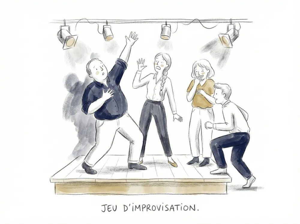 Illustration expérimentation ludique — improvisation et jeux de rôle